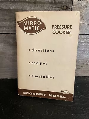 Vintage Mirro-matic Pressure Cooker Instruction Book 1961 • $5