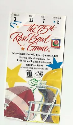 1989 Michigan USC Rose Bowl Football Stub Schembechler's Last Bowl Win Crease • $9.99