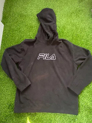 Fila Mens Polar Fleece Hoodie Black Size Small Nwt • $32.95