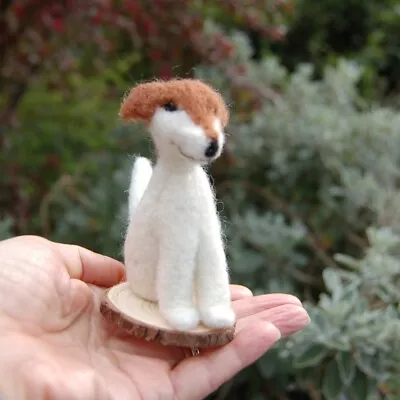 Handmade Needle Felted Dog - 13 Cm Tall - Jack Russell • £14