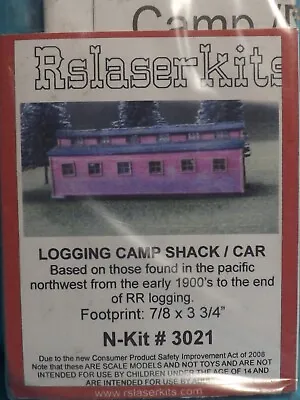 N SCALE  LOGGING CAMP SHACK / CAR # 3021 By RS LASER • $26