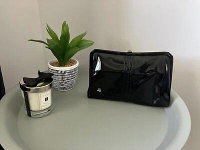 £4.99 • Buy Vintage Jane Shilton Japelle Patent Clutch Bag /Shoulder Bag - Black