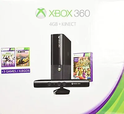 Xbox 360 4GB Kinect Holiday Bundle With 3 Games Forza Horizons Kinect Sports 5Z • $198.63