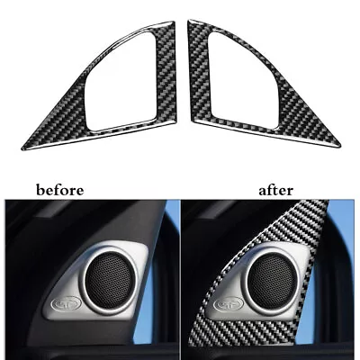  For Mitsubishi Lancer 2008-2015 Carbon Fiber Door Speakers Cover Trim TypeB • $17.43