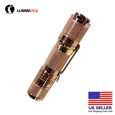 LUMINTOP Copper ToolAA 2.0 LED Flashlight 650LM IP68 Waterproof 14500 Battery • $53.84