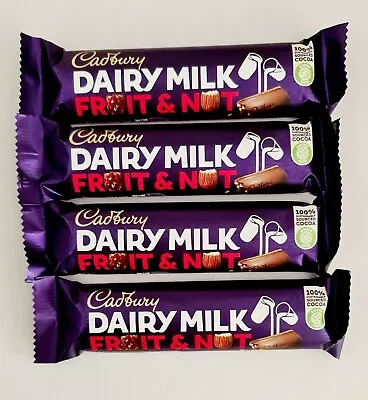 CADBURY DAIRY MILK FRUIT AND NUT CHOCOLATE BARS.12 BARS 12x49g • £10.33