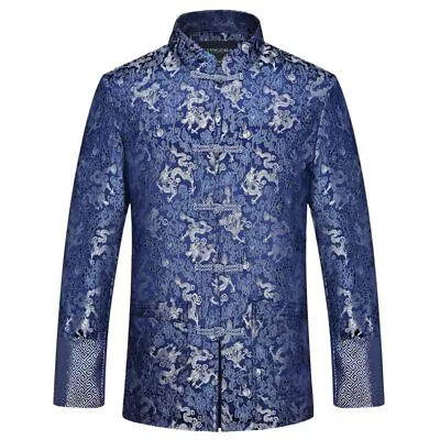 Traditional Chinese Clothing Tang Suit Wedding Jacket Men Autumn Cheongsam Tops • £143.18