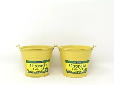 Pack Of 2 Chatsworth Citronella Candle In Metal Bucket Deters Repels Insects • £6.75