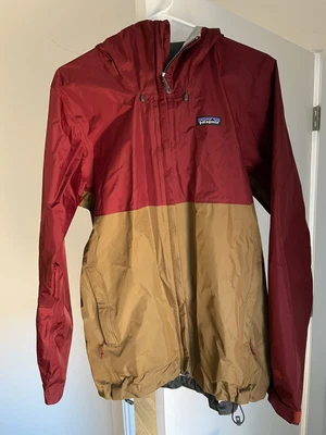 $40 • Buy Patagonia Torrentshell H2NO Rain Jacket Men's Size M Red/Tan Colorblock