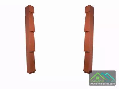 £28.73 • Buy Plastic Roofing Tile Dry Verge Edging Cap Red Cabin Garage Conservatory Shed 