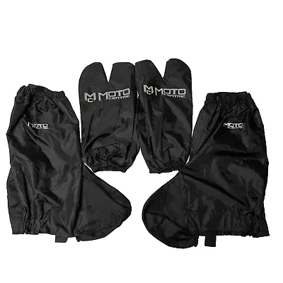 Moto Centric Waterproof Rain Overboots Shoe Cover & Gloves Motorcycle Cycling SM • $35