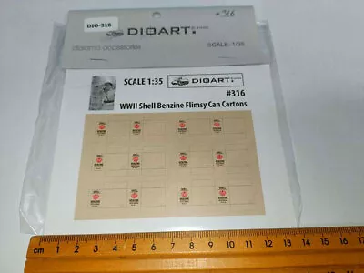 DioArt 1/35 WWII Shell Benzine Flimsy Can Cartons (full Colour X2 Sheets Bond) • $5.15