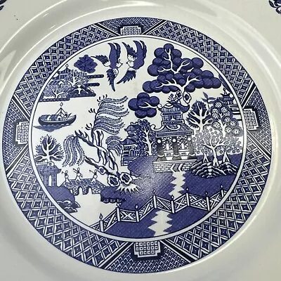 1 Vintage Royal Cuthbertson Blue Willow Dinner Plate 10.75” NEW Replacement • $15.99