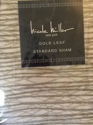 Nicole Miller Gold Leaf Standard Pillow Sham-nip!! • $9.99
