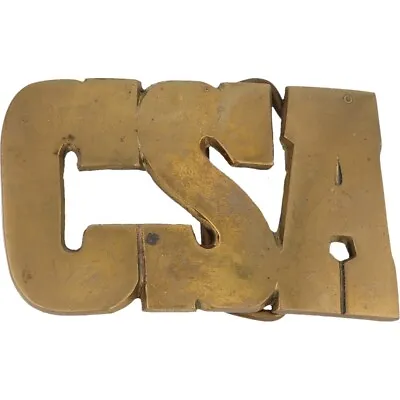 Brass Cs Csa Civil War Confederate States Army Military 70s Vintage Belt Buckle • $60