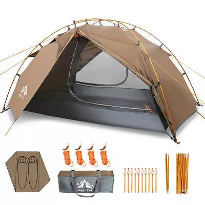 2 Man Person Camping Tent Waterproof Windproof Room Hiking Fishing Shelter • £89.98