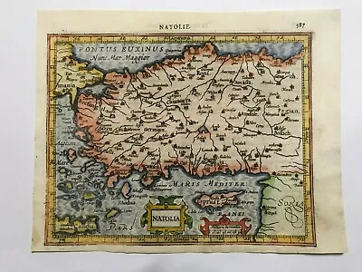 Turkey Cyprus 1613 Mercator Hondius Atlas Minor Unusual Antique Map 17th Century • £197.90