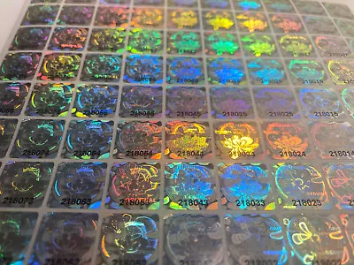 $8.99 • Buy 100 Square Serial Number Hologram Security Labels Stickers Seals