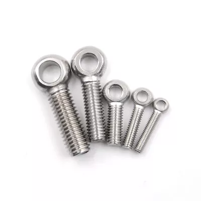 5PCS Stainless Steel Machinery Shoulder Lifting Eye Bolt M5 M6 M8 M10 M12 B-W_ • $9.15