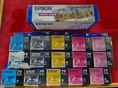 Lot 15 Genuine Epson 79 Ink Cartridges Photo 1200 - NEW Exp 2015/16 • $100