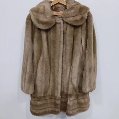 Women's Vintage Tissavel Faux Fur Fashion Coat • $9.99