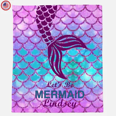 $24.99 • Buy Mermaid Baby Blanket, Mermaid Tail Blanket,Ocean Nursery Blanket,Mermaid Bedding
