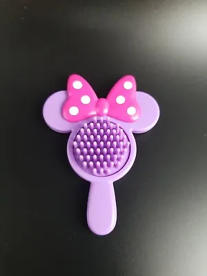 Disney Minnie Mouse Hair Brush Round Purple Little Girl's Toy Doll Comb Bow Rare • $3.69