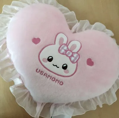 Mother Garden Usamomo Heart Cushion Frilled Pink Spring Color Sirotan Tag  Japan • $45