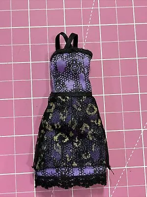 Monster High Doll Clawdeen Wolf Scaris Purple / Black Leopard Dress Clothing • $3.99