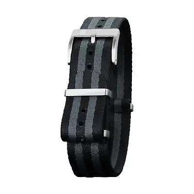 Marathon 20mm Seat-Belt Weave Nylon Black Gray DEFSTAN Watch Strap: James Bond • $86.55