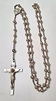 Vintage HMH Sterling Silver Rosary • $124.99