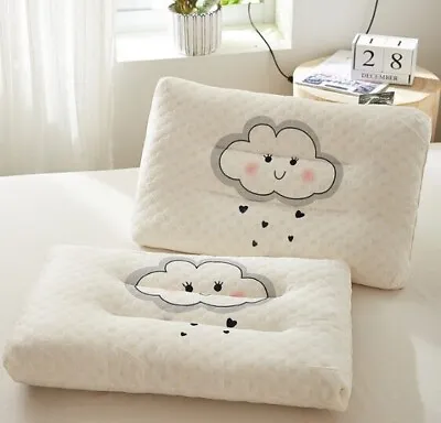 3 Pieces Kids Pillow Natural Latex Baby  For Sleeping Cartoon Print Child 2-12y • £60.71