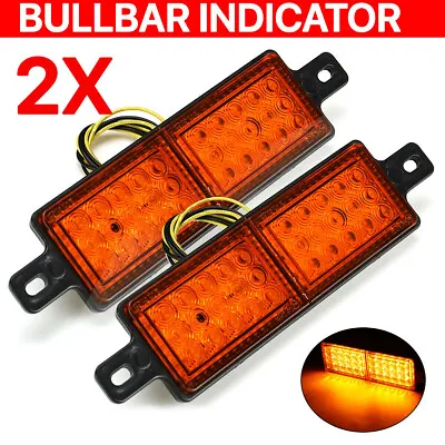 2X LED Bullbar Indicator Lights Front Park DRL Amber For ARB TJM Marker Lamp 12V • $35.18