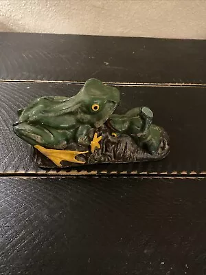 Vintage Mechanical Frogs Bank Reproduction Cast Iron Collectible-See Description • $10.99