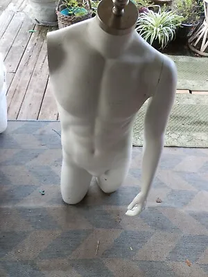 Life Style Forms NY Macy's Male Mannequin Torso One Arm 41 In High Vintage • $124.99