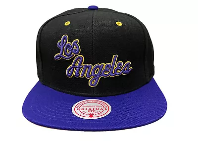 Mitchell & Ness Black/Purple NBA Los Angeles Lakers Reload HWC Snapback Hat - • $24.95