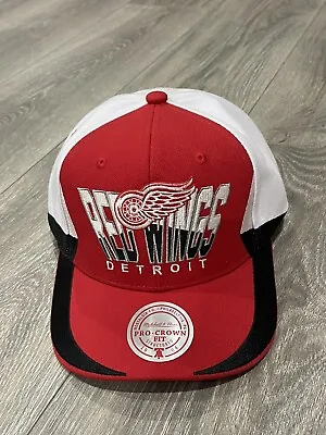 Detroit Red Wings Mitchell & Ness Pro Crown Style SnapBack Adjustable Hat • $26.99