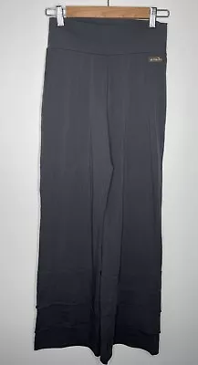 Matilda Jane Finn Flare Pants Womens Medium Gray Pull On Tiered Ruffle • $25.20