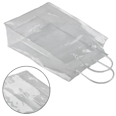 Clear PVC Ice Bag Carrier Bottle Wine Cooler Chiller Travel Party Ice Bucket H U • £6.82