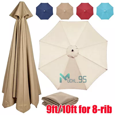 9ft/10ft Patio Umbrella Cover For 8 Rib Replacement Canopy Top Outdoor Umbrella • $38.55