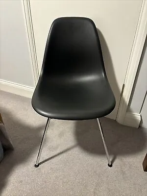 Authentic Black Vitra Eames DSX Side Chair With Silver Legs. Collection Prefer. • £200