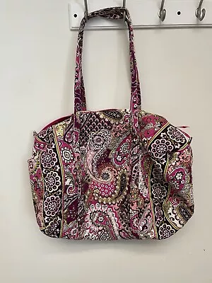 Vera Bradley Women's Purple Very Berry Large Duffle Tote Weekender Bag • $54.99