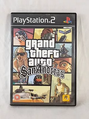 Grand Theft Auto San Andreas GTA PS2 Game Rockstar PAL 2004 Free Post • $25