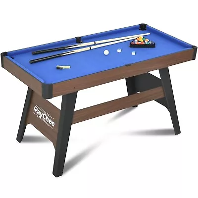 4.5Ft Pool Table Portable Billiard Table Kid Adults Mini Game Table 2 Cue Sticks • $149.99