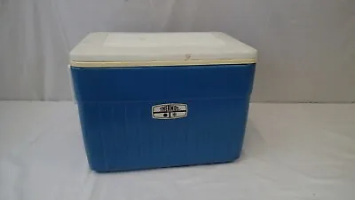 VTG 1970s THERMOS Blue Cooler Ice Chest With Handles • $19.99