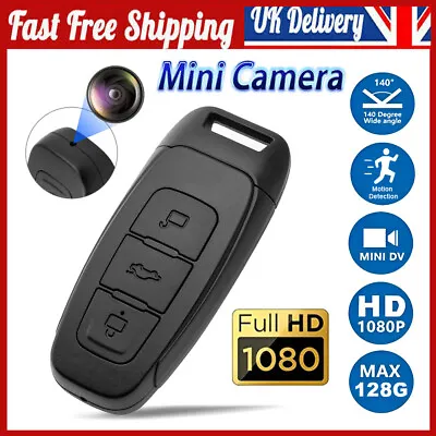 Mini 1080P HD DVR Car Key Chain Security Camera Audio Recording Motion Detection • £28.66