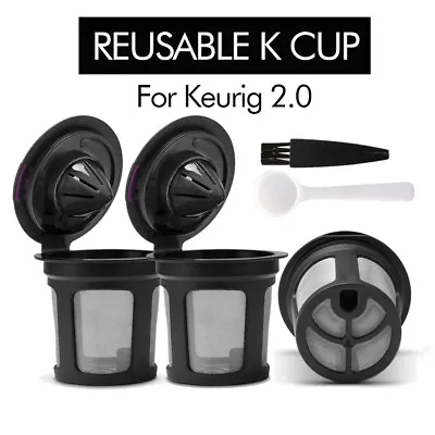 3x Refillable Reusable K-Cup K Carafe Coffee Filter For Keurig 2.0 1.0 Brewers  • $7.79