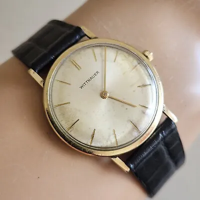 Vintage LONGINES WITTNAUER Men's Manual Winding Watch CAL.10M Swiss 14K GF 1960s • $199