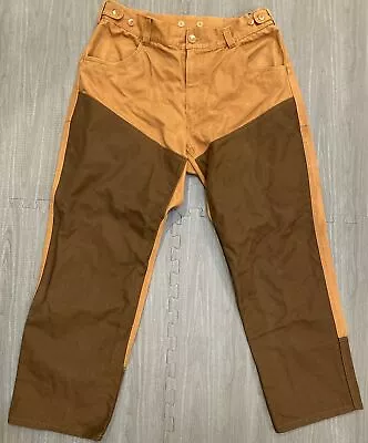 Field & Stream Pants Canvas Brush Briar Hunting Pants Mens Size 36x30 Brown Bird • $28.99