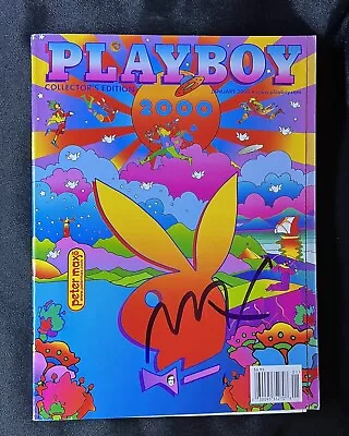 Artist PETER MAX Hand Signed 2000 Playboy Magazine! • $199